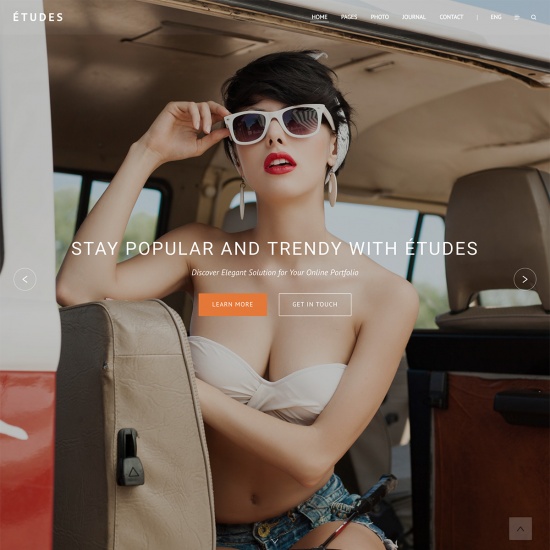 Premium Photography WordPress Theme - Etudes