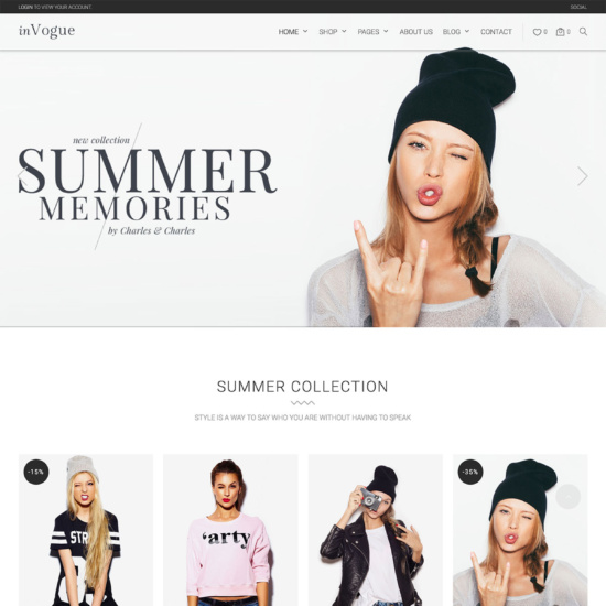 inVogue - WordPress Fashion Shopping Theme