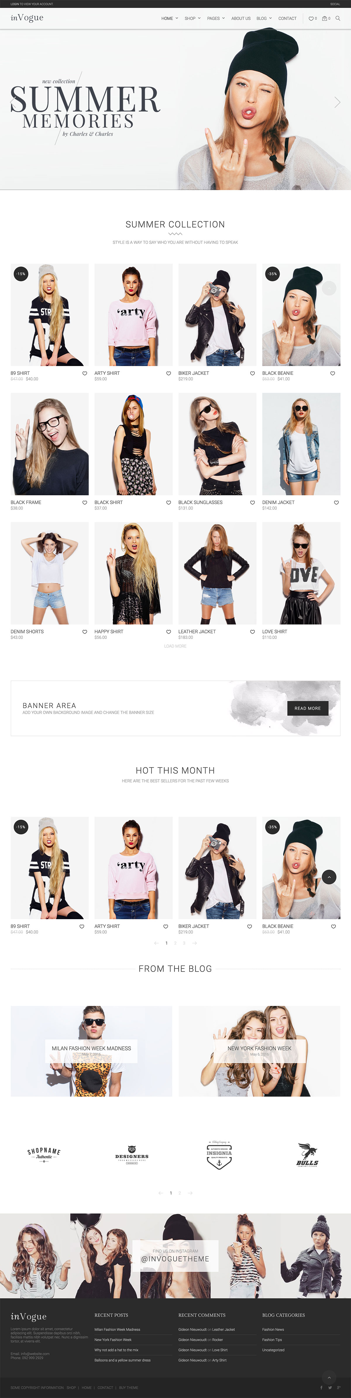 inVogue - WordPress Fashion Shopping Theme