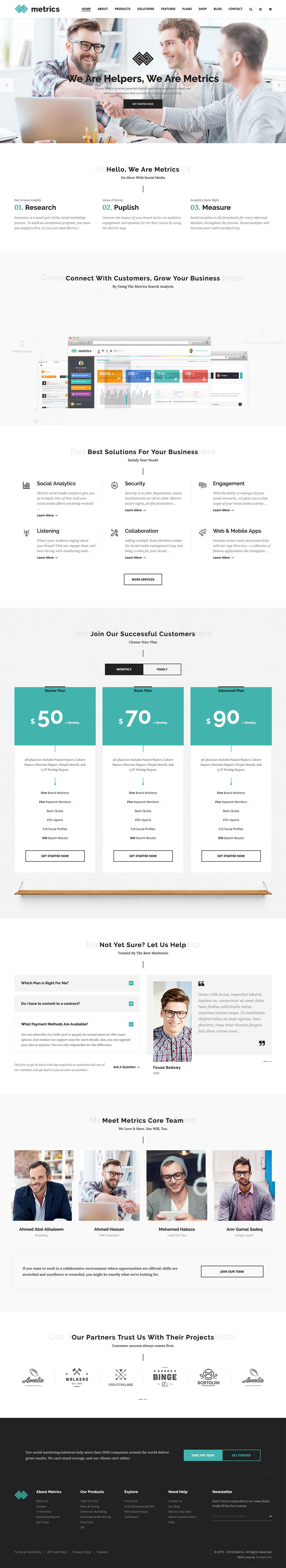 Metrics - SEO, Digital Marketing, Social Media Theme