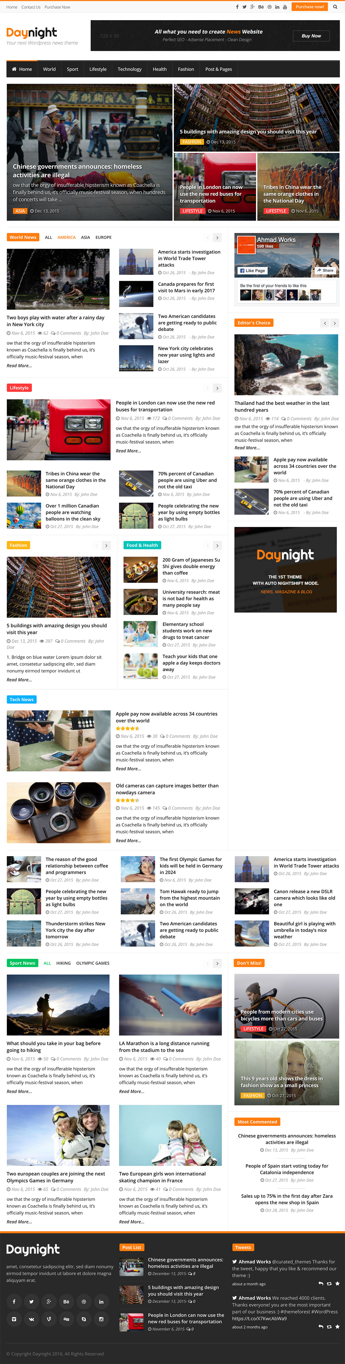 Daynight Magazine - News Magazine Theme