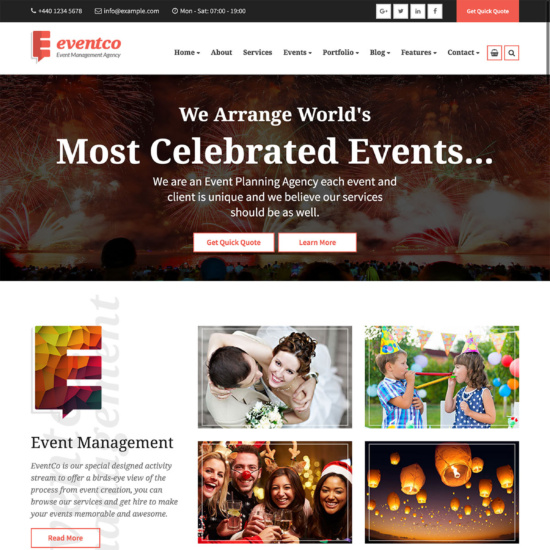 Eventco - Event Management Agency WordPress Responsive Theme