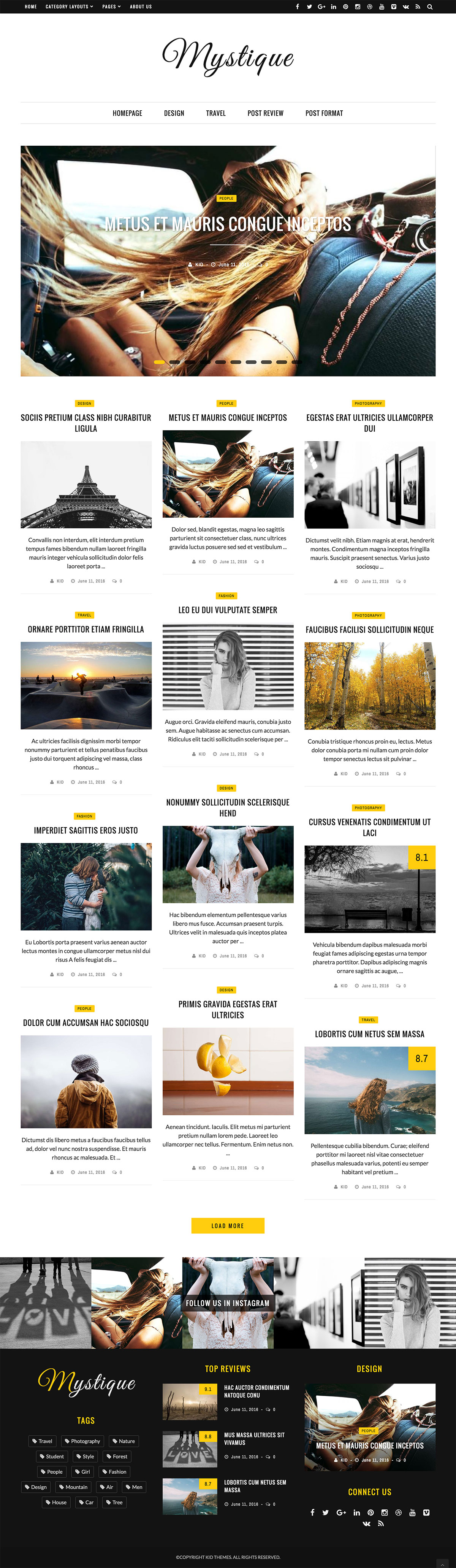 Mystique: Fast - Clean - Flexible WordPress Magazine News Blog Theme