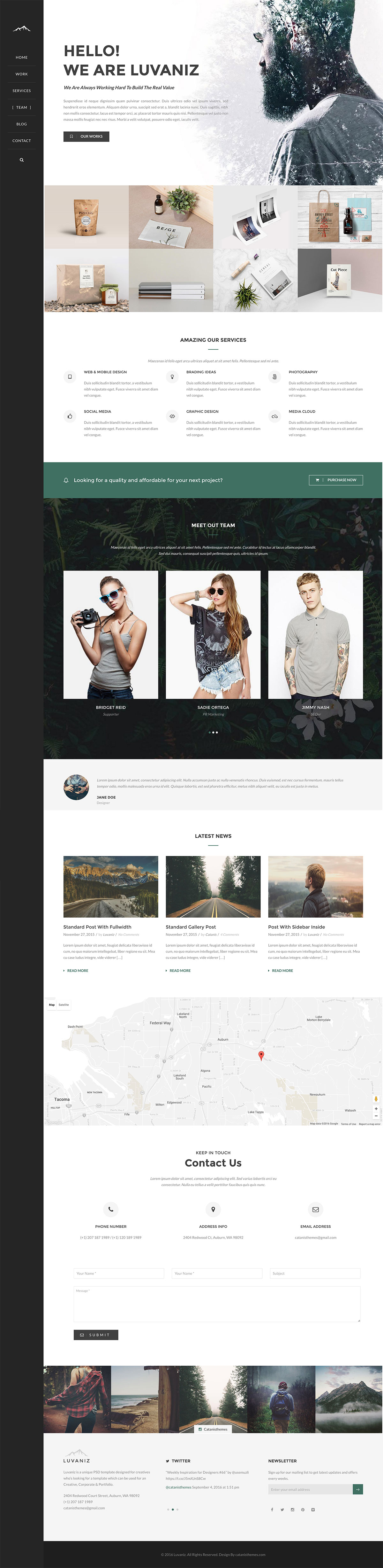 Luvaniz - Creative One Page WordPress Theme