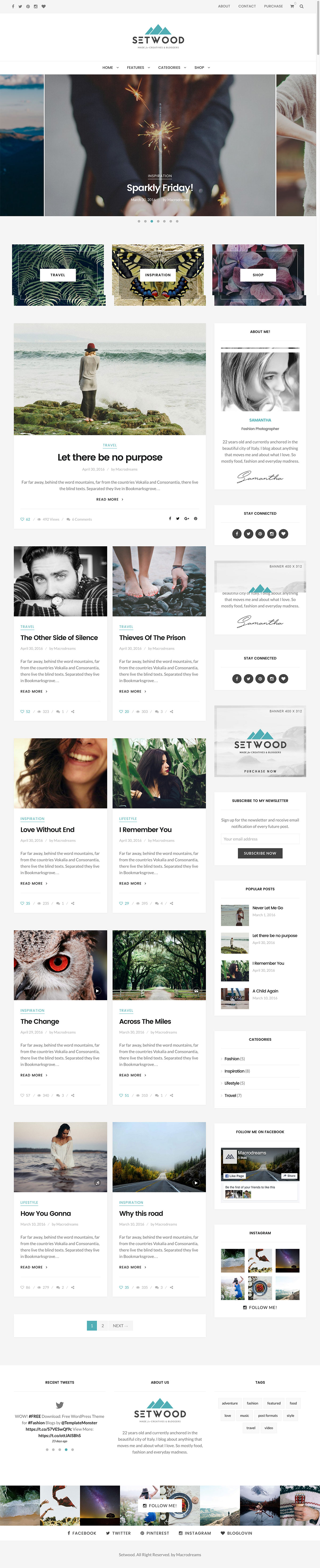 Setwood - WordPress Blog & Shop Theme