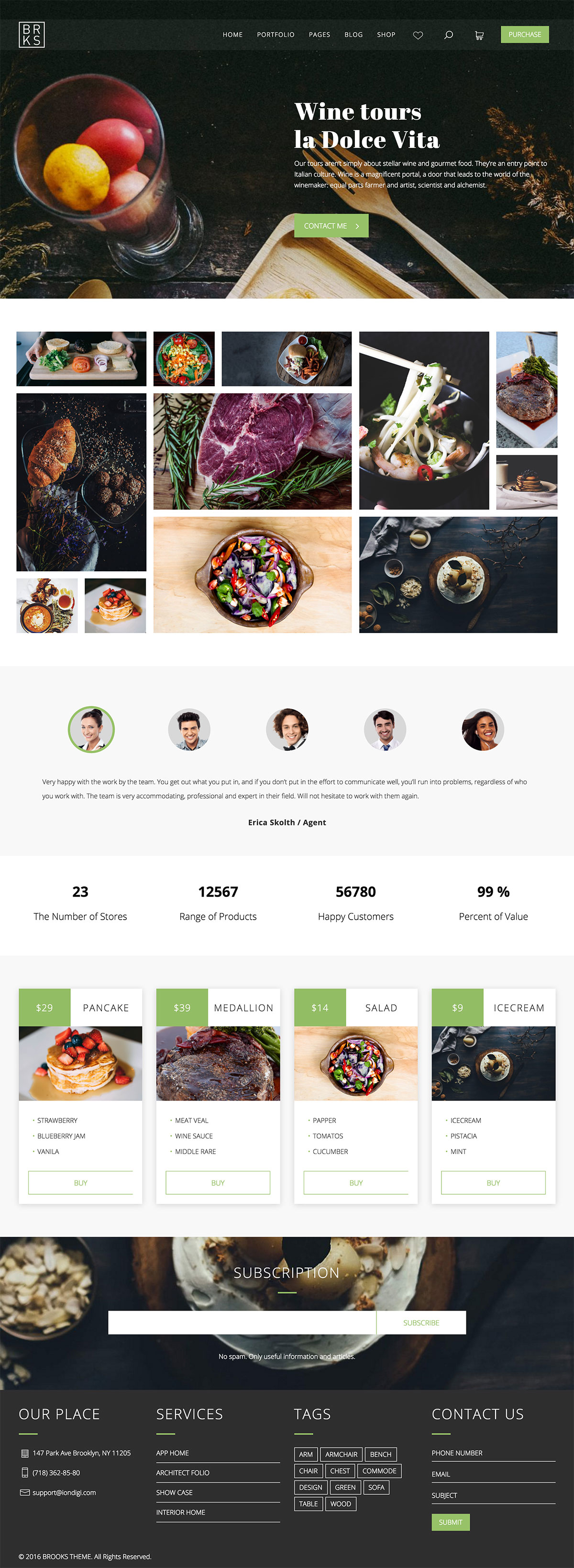 Brooks WP – Creative Organic Food WordPress Theme