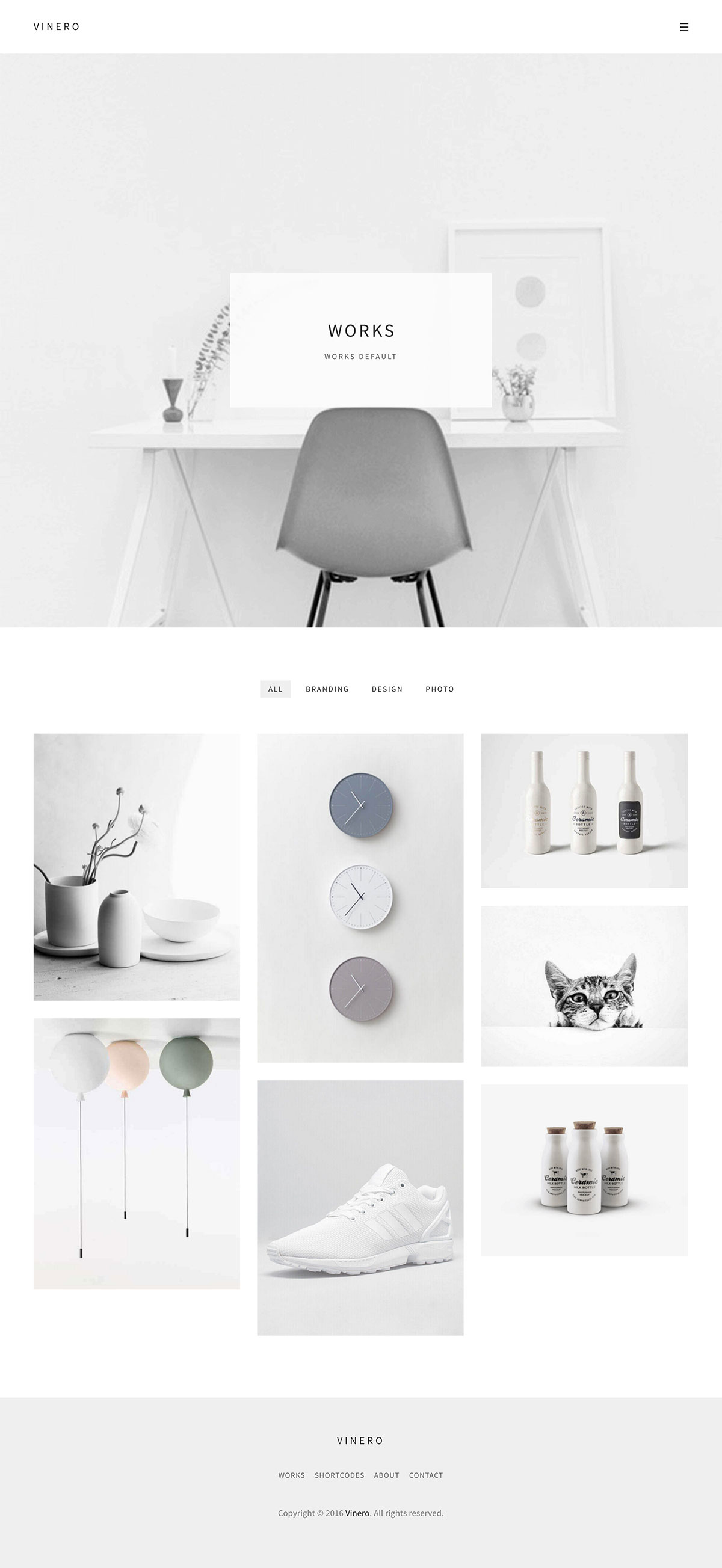 Vinero - Very Clean and Minimal Portfolio WordPress Theme