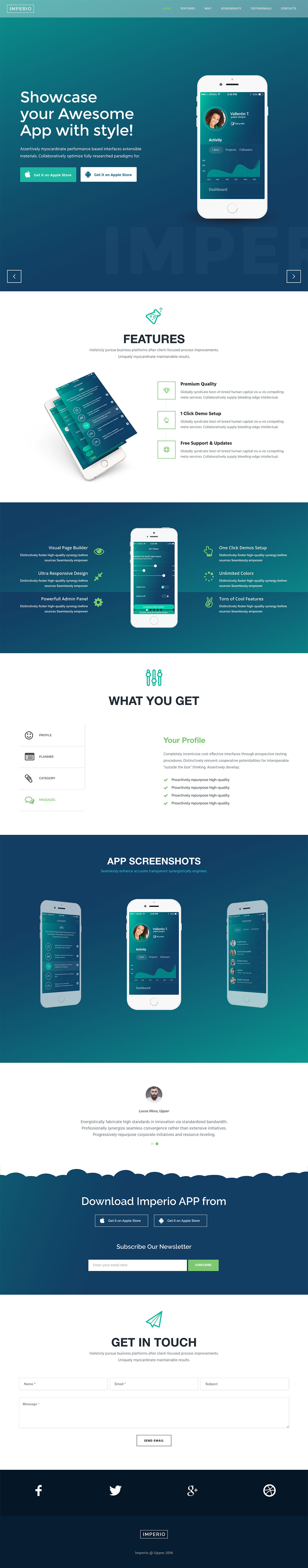 Imperio - Software and Mobile App WordPress Theme