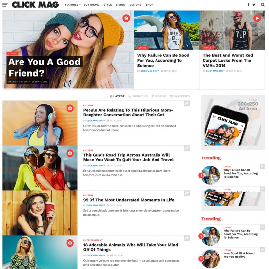 Click Mag - Viral WordPress News Magazine/Blog Theme